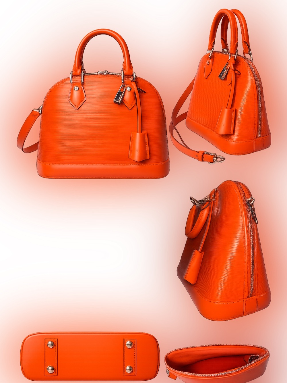 Louis Vuitton Orange Epi Alma Satchel